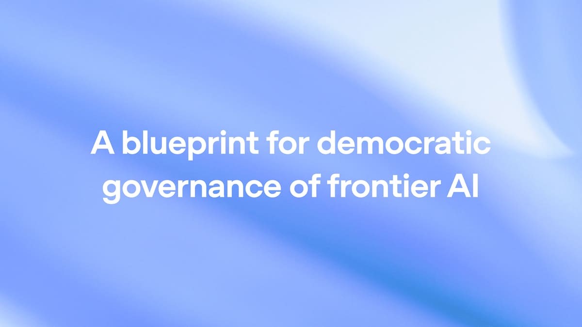 A blueprint for democratic governance of frontier AI